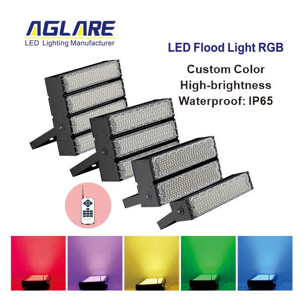 RGB Color LED Flood Light for Outdoor night scene lighting ,amusement parks, with remote control