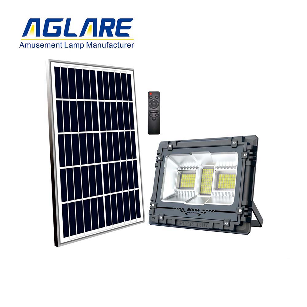 IP67 Outdoor 200W Solar LED Flood Lights with Remote Control