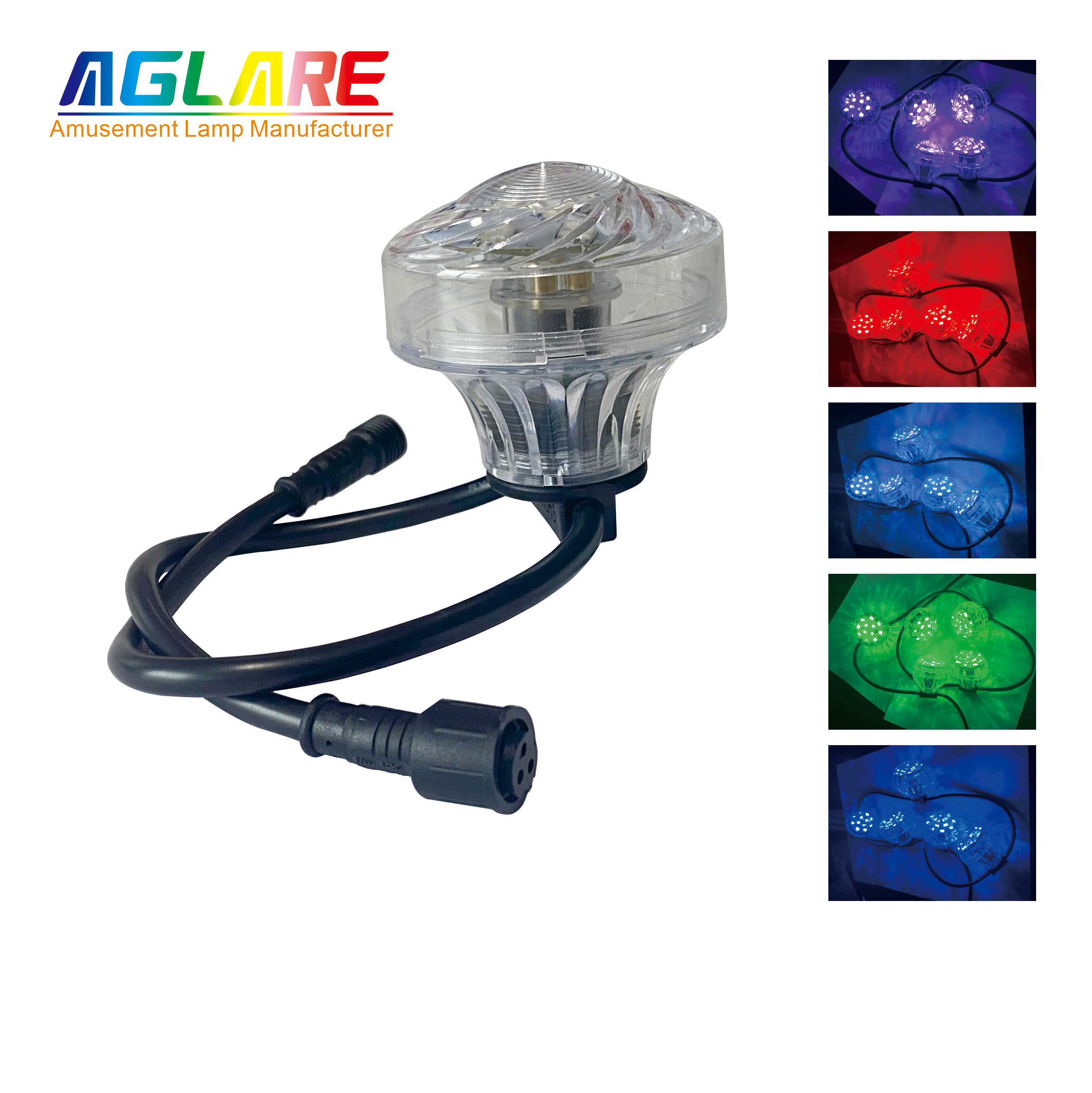 New LED Waterproof dc24v 60mm 16pcs rgb led pixel light for amusement park rides