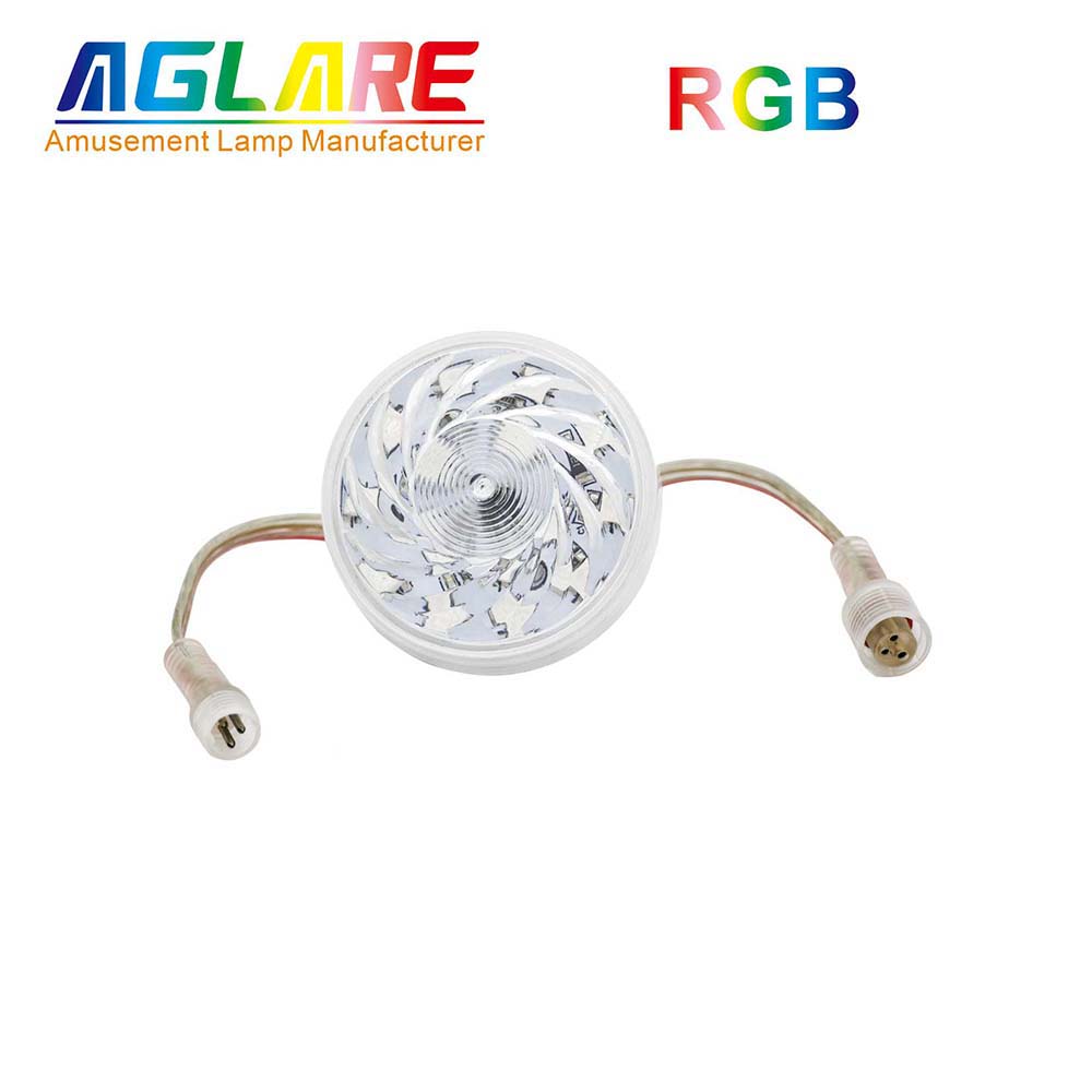 45mm 360° DC24v RGB Fairground Led Lights Cabochon For amusement park