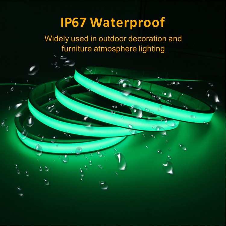 waterproof cob led strip light green.jpg