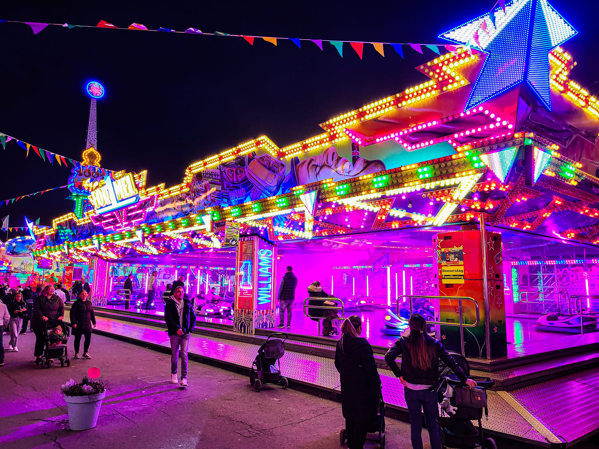 How do Carnival Rides Control RGB LED lights individually?
