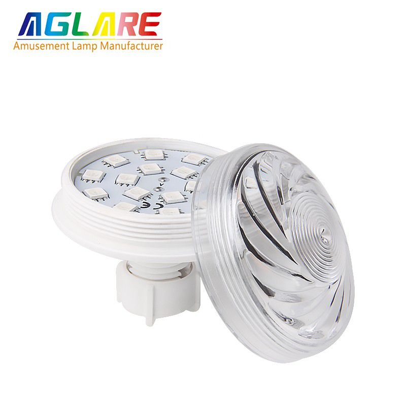 60mm Automatic RGB LED Amusement Puck Lights, AC 24V,Pre-Programmed