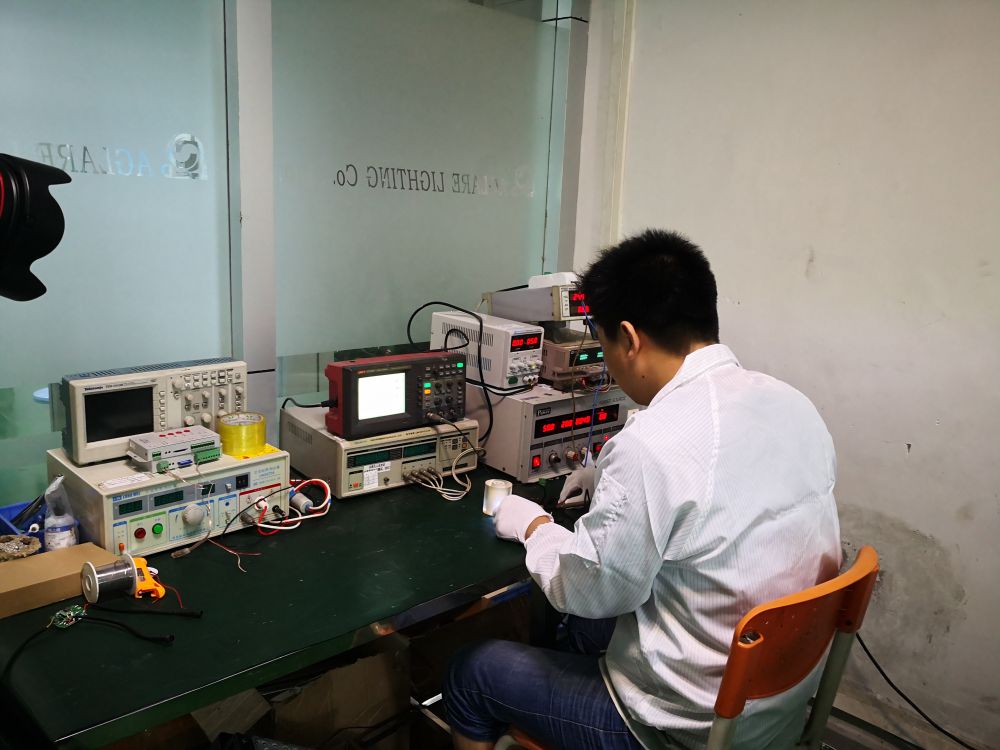 Aglare Lighting's electronic inspection equipment facilitates the development and testing of electri