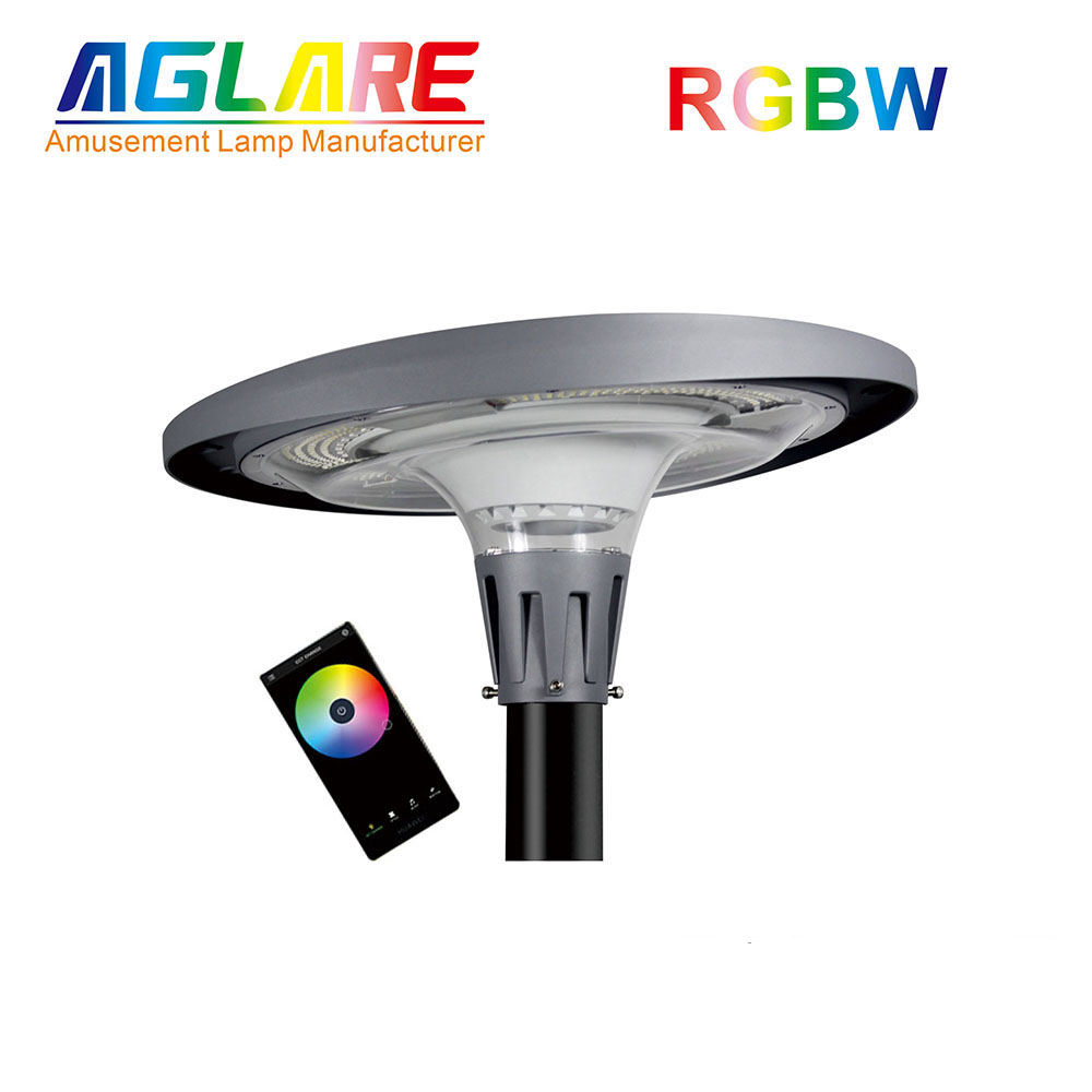 800W Solar Garden Light Outdoor with RGB APP Intelligent Control, RGB Music Rhythm Function