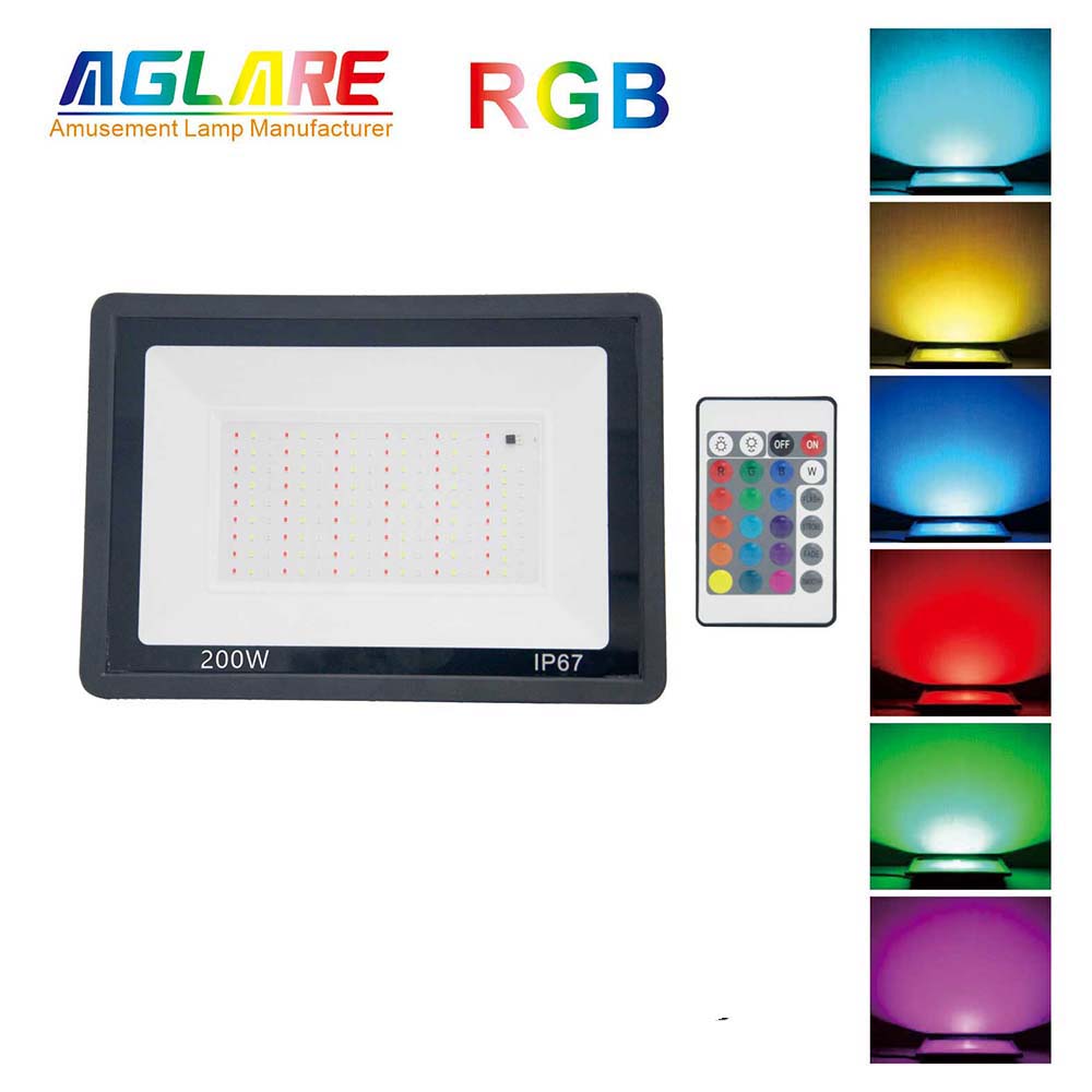 200W RGB Led Flood Light SMD 2835 with 24Keys Remote