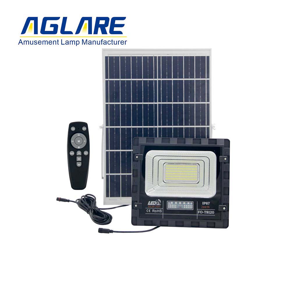 Solar Flood Lights 200W Outdoor,Spotlight IP67 Waterproof with Remote Controller