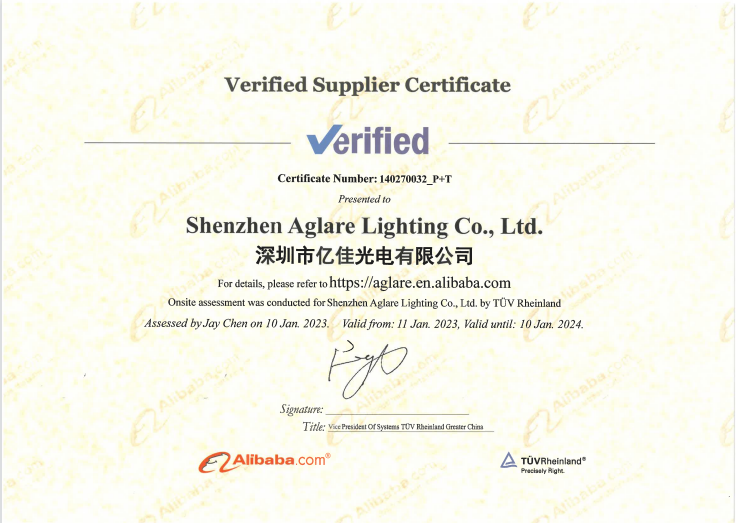 Alibaba Verified Supplier Factory Certificate-2023