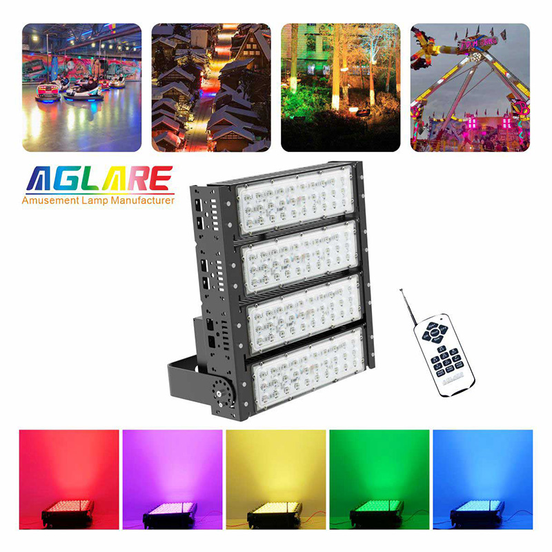 How bright is a 200W RGB LED flood light?