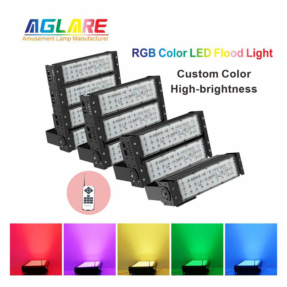 50W-500W LED Fluter RGB mit Fernbedienung IP65 Wasserdicht Rgb LED Strahler,Outdoor Farbwechsel Flut