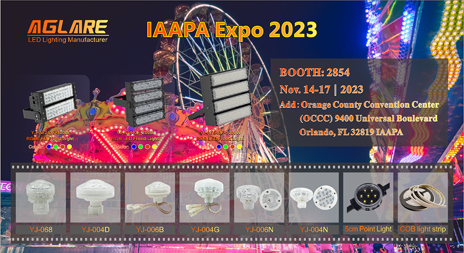 Aglare Lighting at IAAPA Expo 2023 in Orlando, USA
