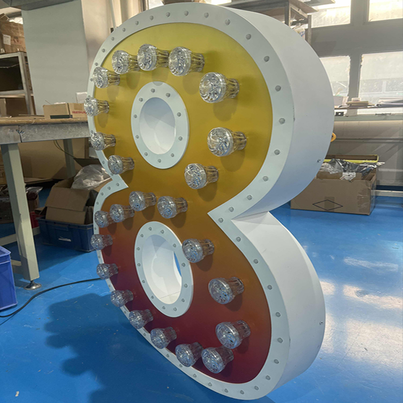 Marquee light up numbers