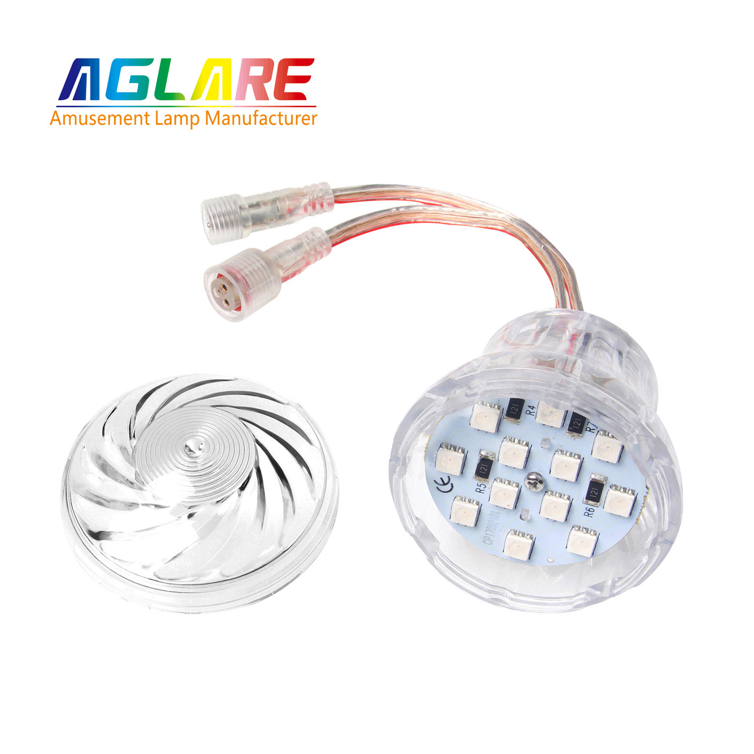60mm Traditional classic style Waterproof 24v dream color pixel rgb led light bulb 60mm 18leds
