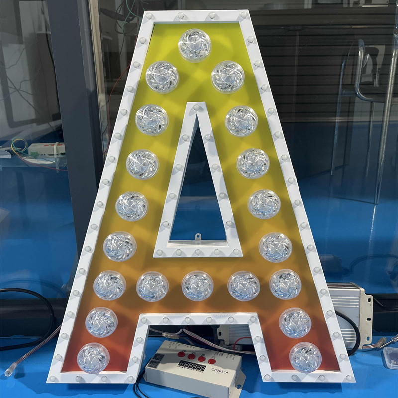 Metal Letters With Lights