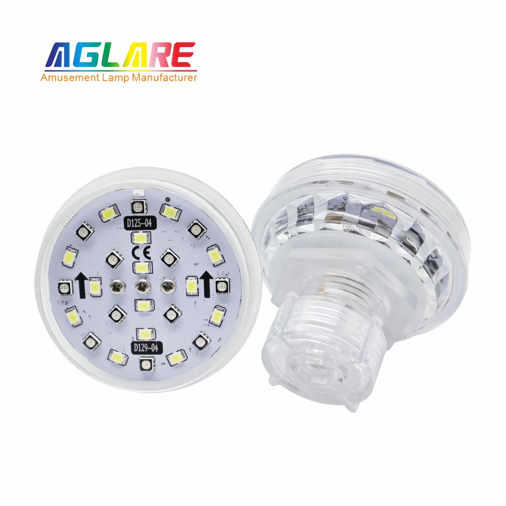 New D125+D129 Auto Program 60mm RGB+W LED Pixel Cabochon Turbo With 3PIN for Amusement Lighting