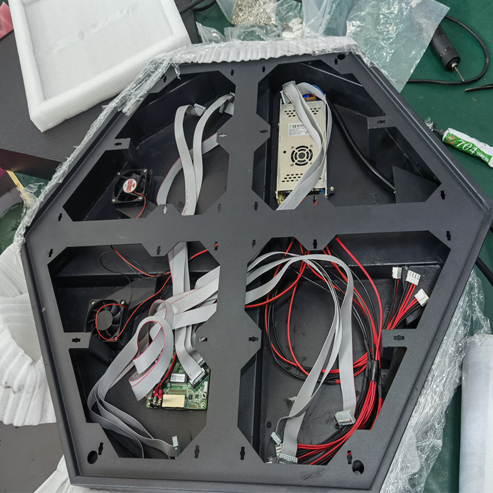 china hexagon led display