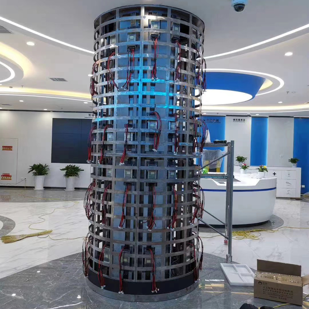 cylindrical led display