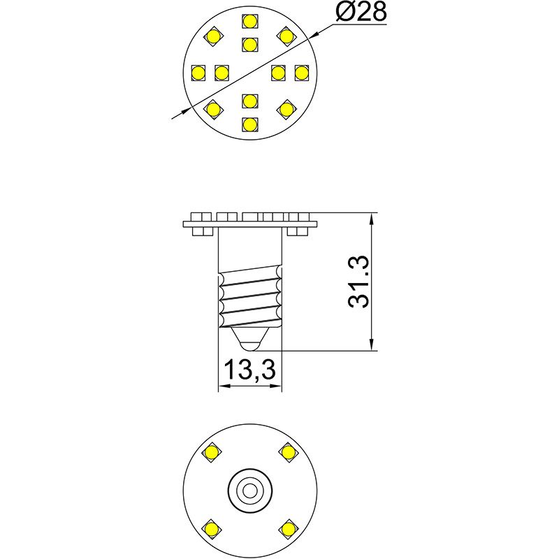 e14 led bulb cabochon